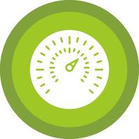 Gauge Glyph Due Circle Icon Design vector