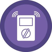 Metre Glyph Due Circle Icon Design vector