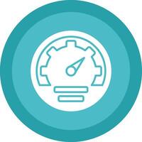 Gauge Glyph Due Circle Icon Design vector