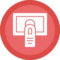 Tablet Glyph Due Circle Icon Design vector
