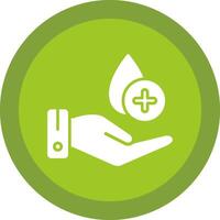 donar sangre glifo debido circulo icono diseño vector