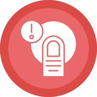 Alert Glyph Due Circle Icon Design vector