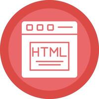 Html Glyph Due Circle Icon Design vector