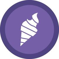 Ice Cream Glyph Due Circle Icon Design vector