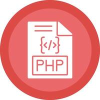 Php Glyph Due Circle Icon Design vector