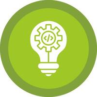 Idea Glyph Due Circle Icon Design vector