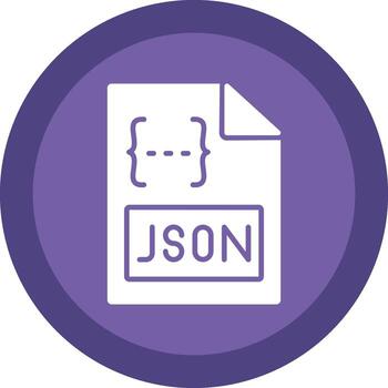 Json Glyph Due Circle Icon Design vector
