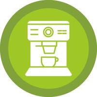 Coffee Machine Glyph Due Circle Icon Design vector