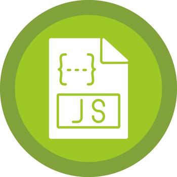 Js Glyph Due Circle Icon Design vector