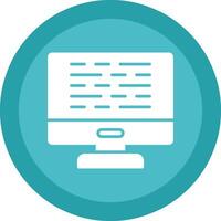 Computer Glyph Due Circle Icon Design vector