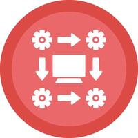 Workflow Glyph Due Circle Icon Design vector