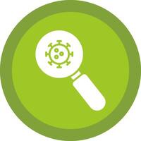 Detection Glyph Due Circle Icon Design vector