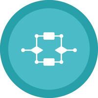 Algorithm Glyph Due Circle Icon Design vector