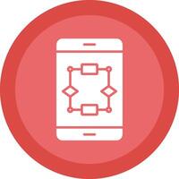 Algorithm Glyph Due Circle Icon Design vector
