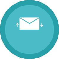 Email Glyph Due Circle Icon Design vector