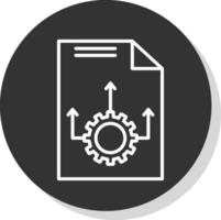 Workflow Glyph Due Circle Icon Design vector