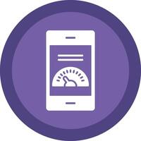 Dashboard Glyph Due Circle Icon Design vector