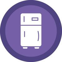 Refrigerator Glyph Due Circle Icon Design vector