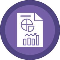 Analytics Glyph Due Circle Icon Design vector