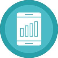 Low Signal Glyph Due Circle Icon Design vector