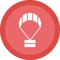 Paragliding Glyph Due Circle Icon Design vector