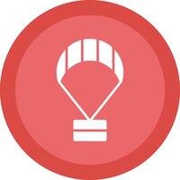 Paragliding Glyph Due Circle Icon Design vector