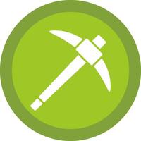 Pick Axe Glyph Due Circle Icon Design vector