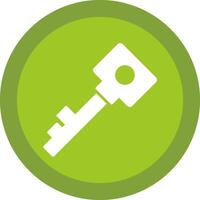 Key Glyph Due Circle Icon Design vector