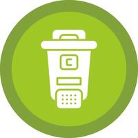 Ink Glyph Due Circle Icon Design vector