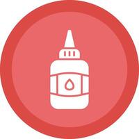 Glue Glyph Due Circle Icon Design vector