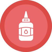 Glue Glyph Due Circle Icon Design vector