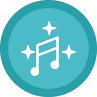 Music Glyph Due Circle Icon Design vector