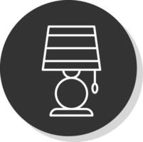 Lamp Glyph Due Circle Icon Design vector