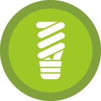 Light Bulb Glyph Due Circle Icon Design vector