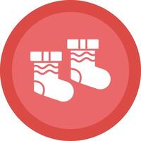 Socks Glyph Due Circle Icon Design vector