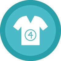 Shirt Glyph Due Circle Icon Design vector