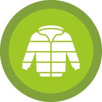 Jacket Glyph Due Circle Icon Design vector