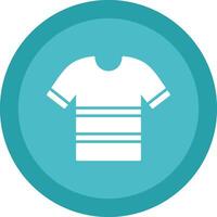 Shirt Glyph Due Circle Icon Design vector