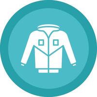 Jacket Glyph Due Circle Icon Design vector