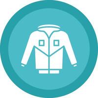 Jacket Glyph Due Circle Icon Design vector