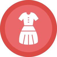 Dress Glyph Due Circle Icon Design vector