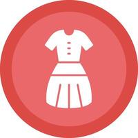 Dress Glyph Due Circle Icon Design vector