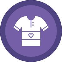 Shirt Glyph Due Circle Icon Design vector