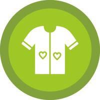 Shirt Glyph Due Circle Icon Design vector