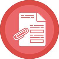 Document Glyph Due Circle Icon Design vector