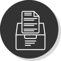 Document File Glyph Due Circle Icon Design vector