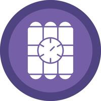 C4 Glyph Due Circle Icon Design vector
