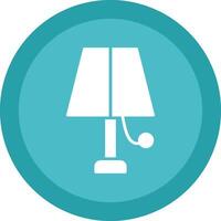 Lamp Glyph Due Circle Icon Design vector