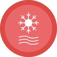 Defrost Glyph Due Circle Icon Design vector