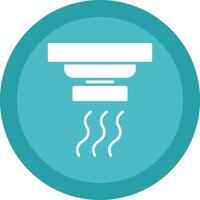 Smoke Detector Glyph Due Circle Icon Design vector